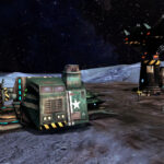 A recycler rests at its base in Battlezone 98 Redux.